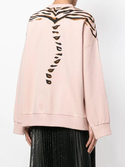 Shop Kenzo Crawling Tiger Sweatshirt In Pink
