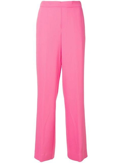 Shop P.a.r.o.s.h Tailored Trousers In Pink & Purple