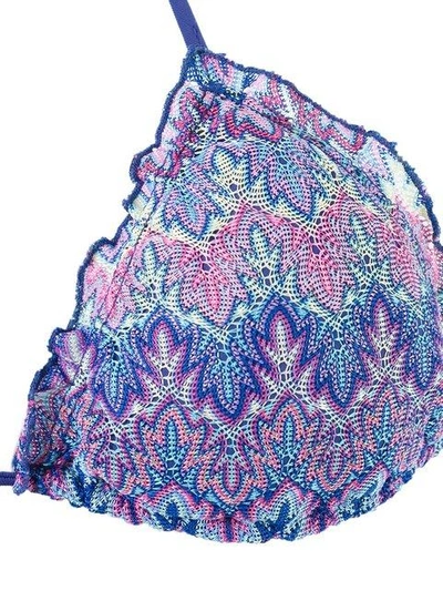 Shop Brigitte Knit Triangle Bikini Set In Pink