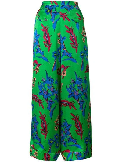 Shop Etro Floral Printed Palazzo Trousers