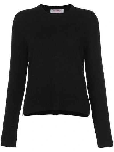 Shop Organic By John Patrick Cropped Crew Neck Sweater - Black