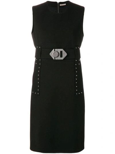 Shop Bottega Veneta Nero Wool Dress In Black