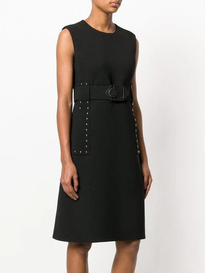 Shop Bottega Veneta Nero Wool Dress In Black