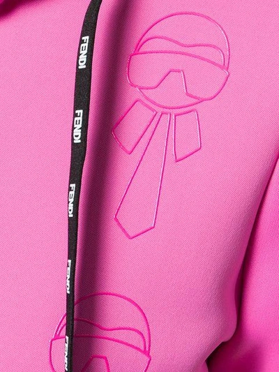 Shop Fendi Karlito-appliqué Zip Jacket - Pink