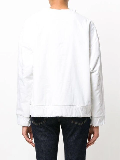 Shop Mm6 Maison Margiela Crewneck Sweatshirt - White