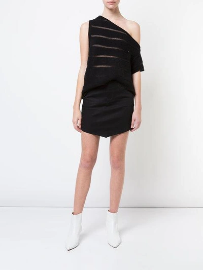 Shop Rta Straight Mini Skirt - Black