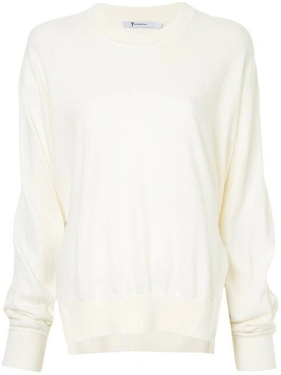 Shop Alexander Wang T Side Slit Sweater In White