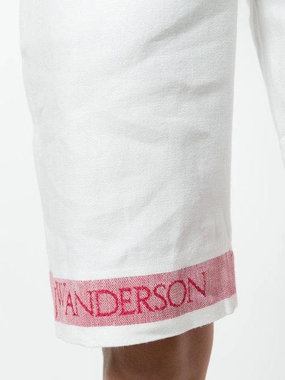 Shop Jw Anderson Logo Printed Shorts In White