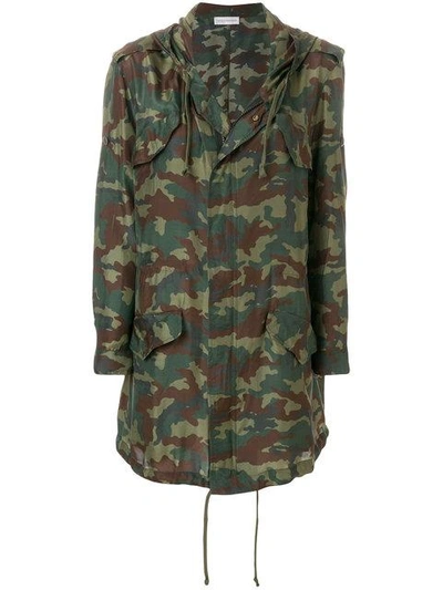 Shop Faith Connexion Camouflage Print Raincoat In 306