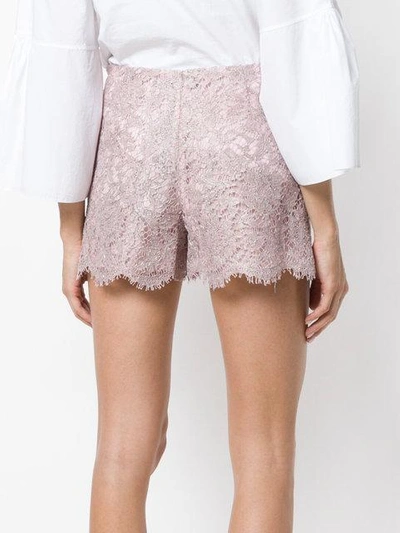 Shop Valentino Lace Shorts - Pink