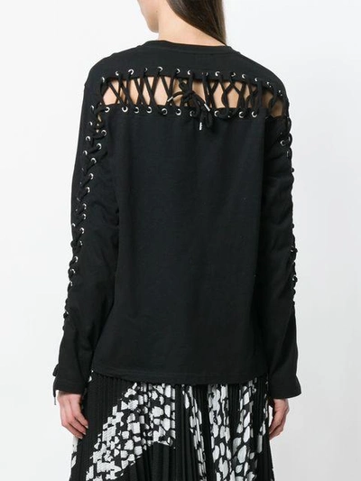 Shop Mcq By Alexander Mcqueen Lace-up Detail Sweatshirt In Black