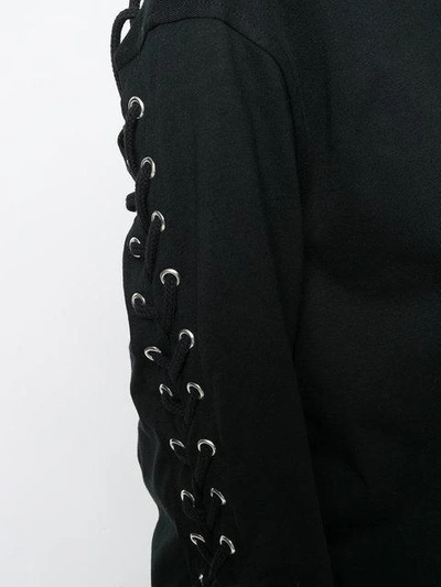 Shop Mcq By Alexander Mcqueen Lace-up Detail Sweatshirt In Black