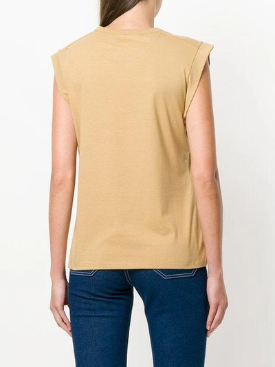 Shop Chloé Printed Sleeveless T-shirt - Neutrals