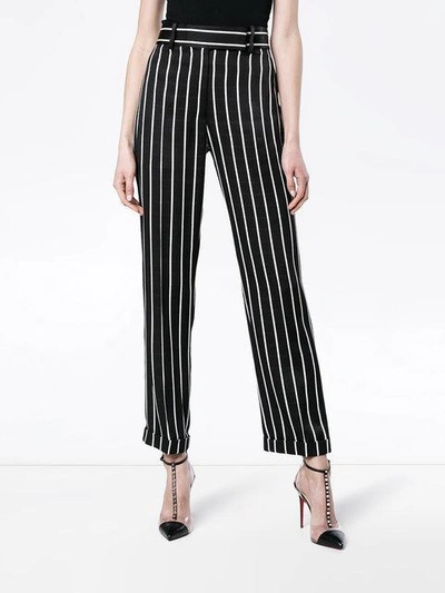Shop Haider Ackermann Stripe Trousers In Black