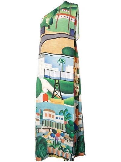 Shop Osklen X Tarsila City Print Jumpsuit - Multicolour
