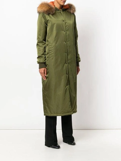 Shop Ava Adore Full Length Hooded Coat - Green