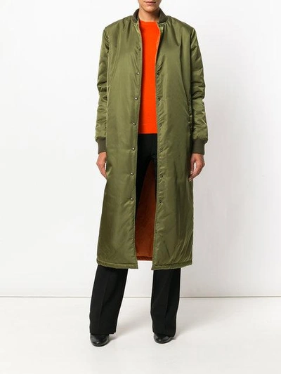 Shop Ava Adore Full Length Hooded Coat - Green