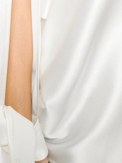 Shop Gianluca Capannolo Tied Sleeves Blouse In White