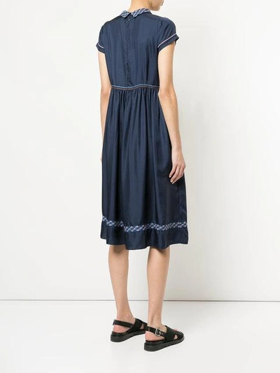 Shop Jupe By Jackie Gathered Waist Dress In Blue