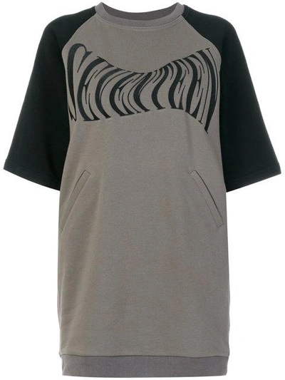 Shop Ktz Seventeen Sweatshirt Dress - Grey