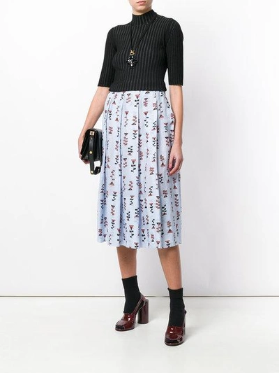 Shop Marni Printed Midi Skirt