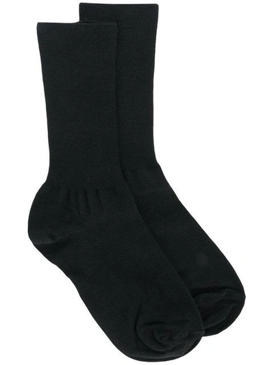 Shop Versace Ribbed Socks - Black