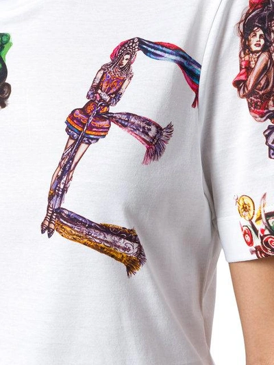 Shop Versace Painted Figure Logo T