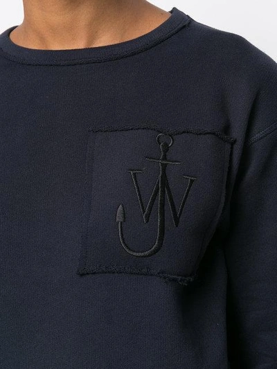 Shop Jw Anderson Logo Patch Sweatshirt - Blue