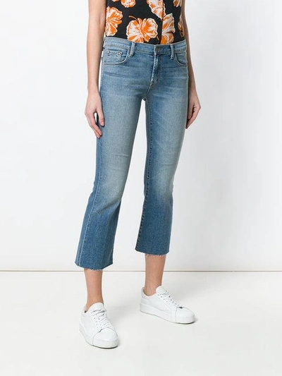 Shop J Brand Selena Mid Rise Crop Bootcut Jeans In Blue