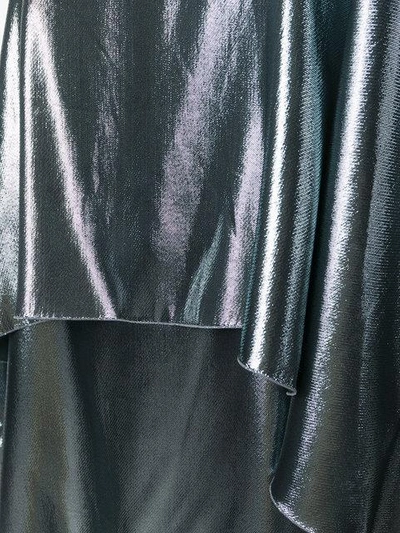 Alberta Ferretti Tiered Off-the-shoulder Gown In 324 Grey
