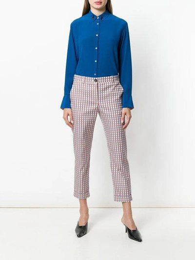 Shop Ps By Paul Smith Checked Cropped Trousers