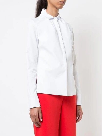 Shop Brandon Maxwell Slim-fit Shirt - White