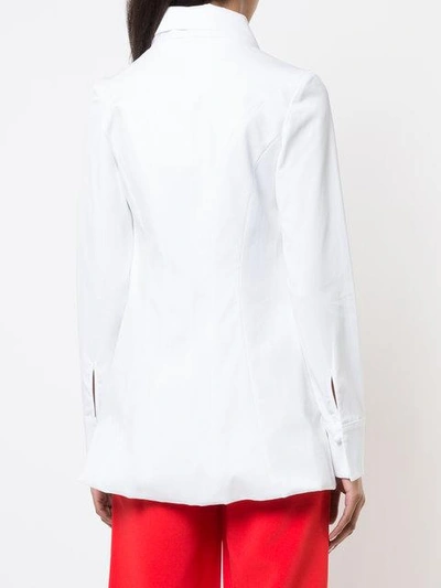 Shop Brandon Maxwell Slim-fit Shirt - White