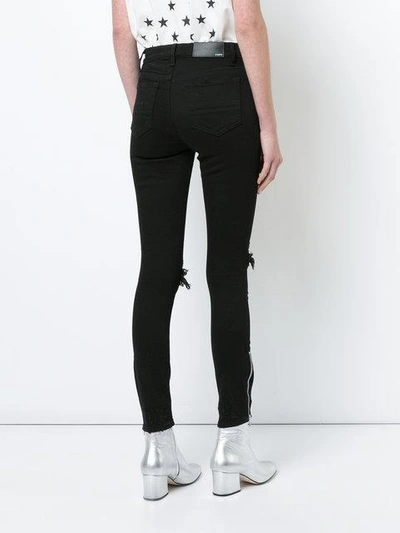 Shop Amiri Thrasher Distressed Skinny Jeans In Black