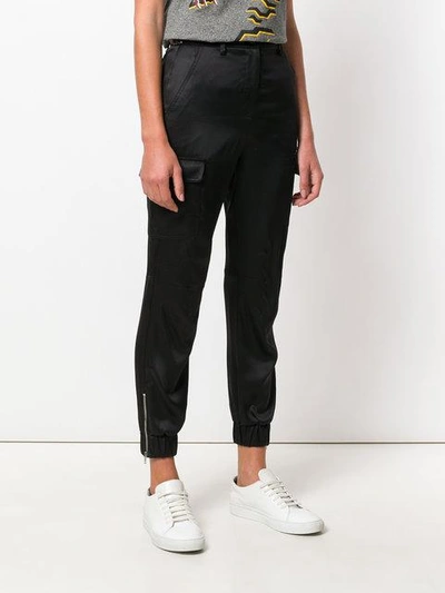 Shop Jeremy Scott Cropped Trousers With Pockets In Black