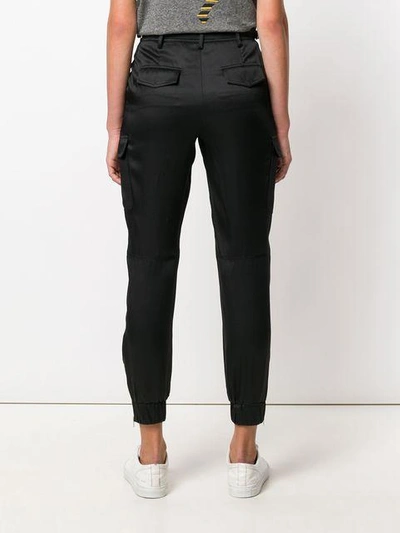 Shop Jeremy Scott Cropped Trousers With Pockets In Black