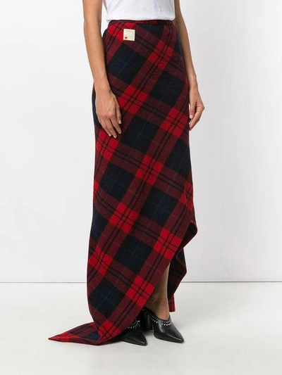 Shop Dsquared2 Tartan Maxi Skirt
