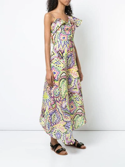 Shop Delpozo Asymmetric Printed Dress