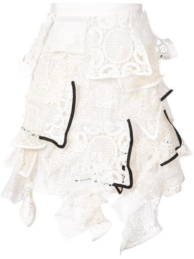 Shop Sacai Lace Mini Skirt