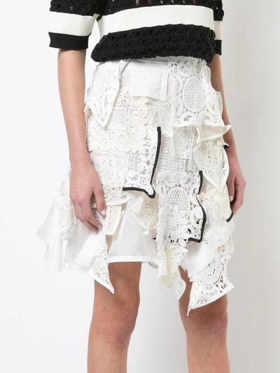 Shop Sacai Lace Mini Skirt