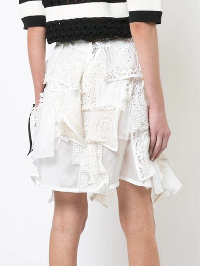 Shop Sacai Lace Mini Skirt