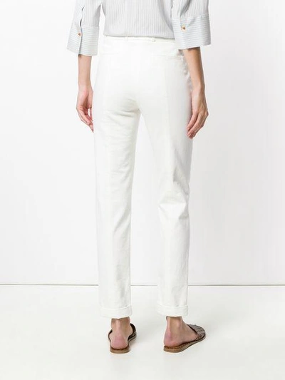 Shop Loro Piana Jamie Trousers In White