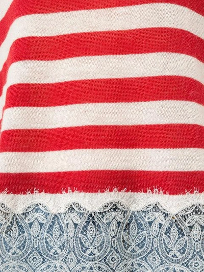 Shop Ermanno Ermanno Striped Jumper - Red