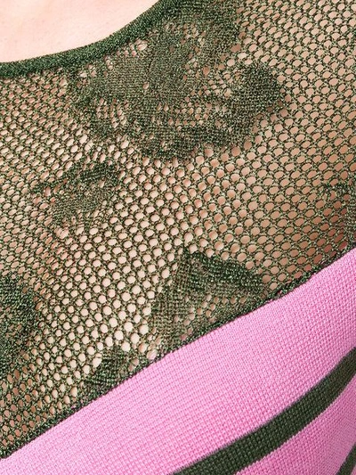 Shop Alexa Chung Chevron Detail Dress - Green