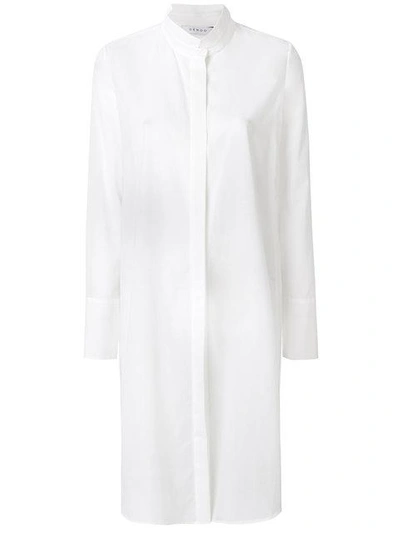 Shop Demoo Parkchoonmoo Sheer Long-line Tunic Shirt - White