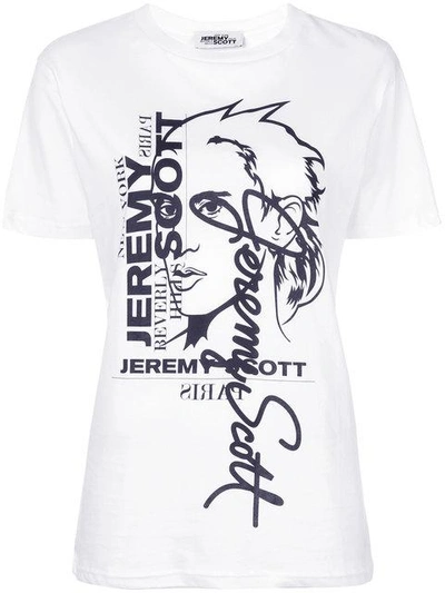 Shop Jeremy Scott Logo Print T In White