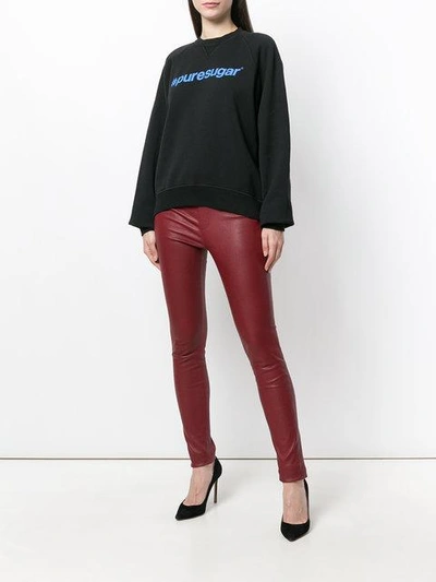 Shop Dsquared2 Puresugar Hashtag Sweatshirt In Black