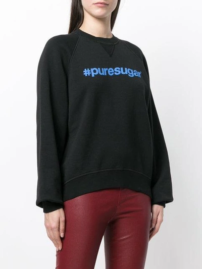 Shop Dsquared2 Puresugar Hashtag Sweatshirt In Black