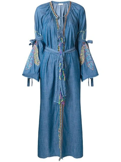 Shop Anjuna Navajo Denim Kimono Coat - Blue