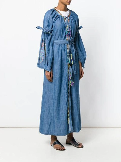 Shop Anjuna Navajo Denim Kimono Coat - Blue